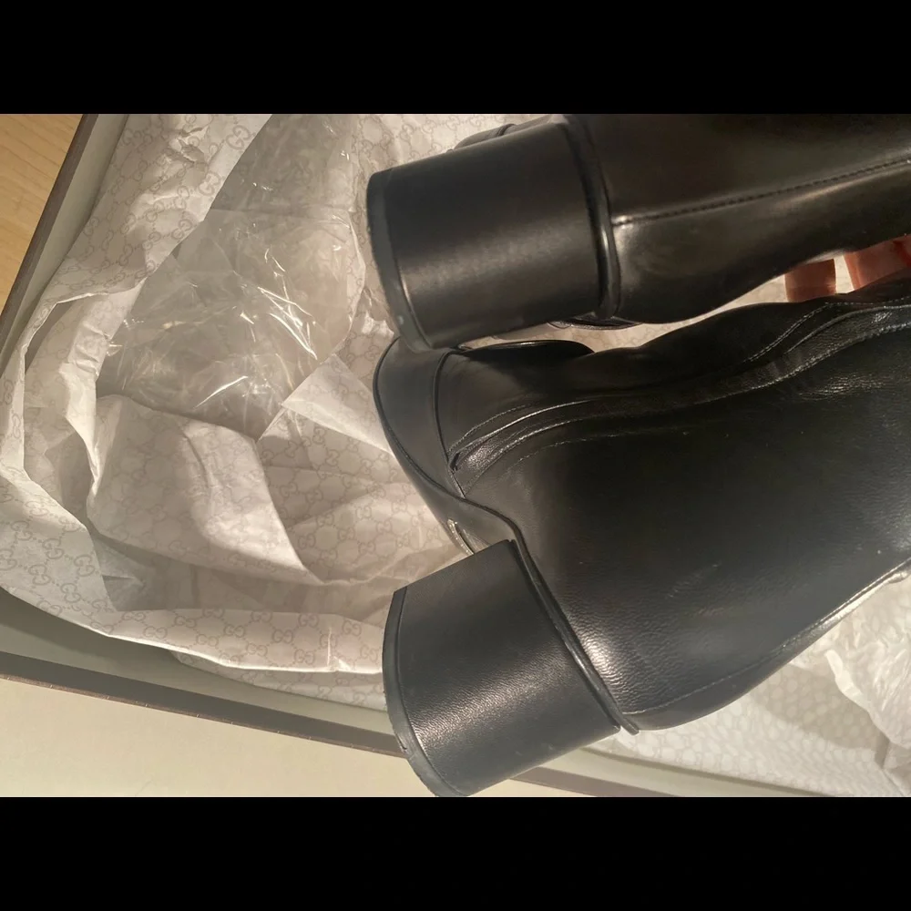 STUNNING & RARE ✨ Gucci Black Leather Lillian Over-The-Knee Horsebit Boots